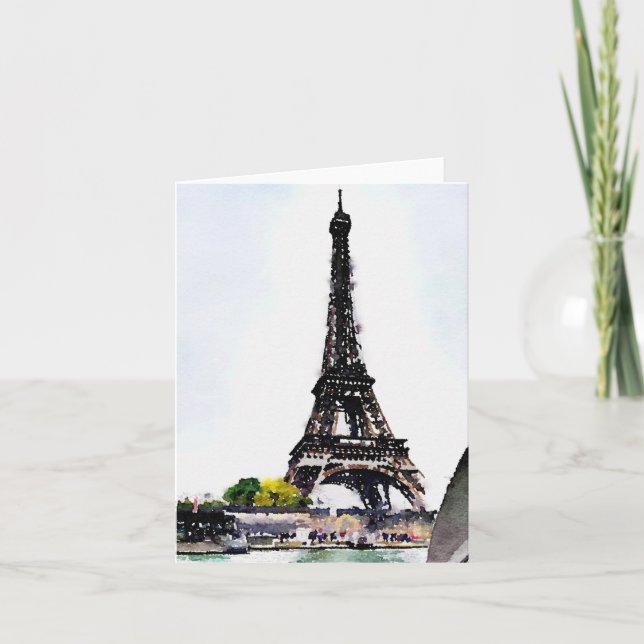 Paris Eiffel Tower – Elegant French-Inspired Note Card (Front)