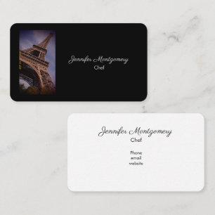 Paris Eiffel Tower Famous Landmark Photo Business Card