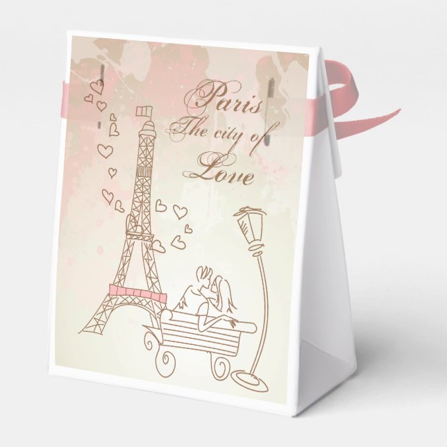 Paris - Eiffel Tower Favor Box (Back Side)