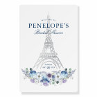 Paris Eiffel Tower Florals Bridal Shower Welcome