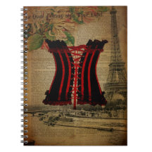 paris eiffel tower flower vintage corset