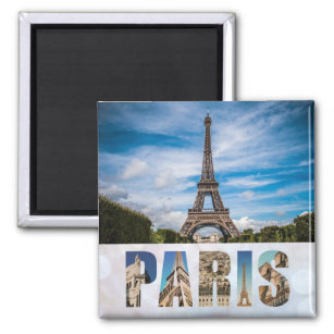 Paris Eiffel Tower France French City Travel Photo Magnet