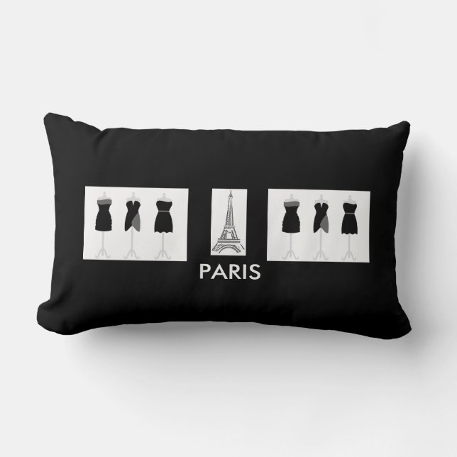 Paris Eiffel Tower French Fashion Theme Pillow (Front)