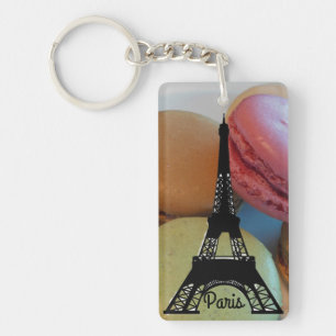 Paris Eiffel Tower Macaron Keychain