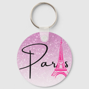 Paris Eiffel Tower Ombre  Keychain