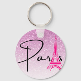Paris Eiffel Tower Ombre  Keychain