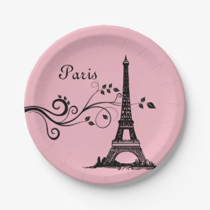 Paris Eiffel Tower Paper Plates