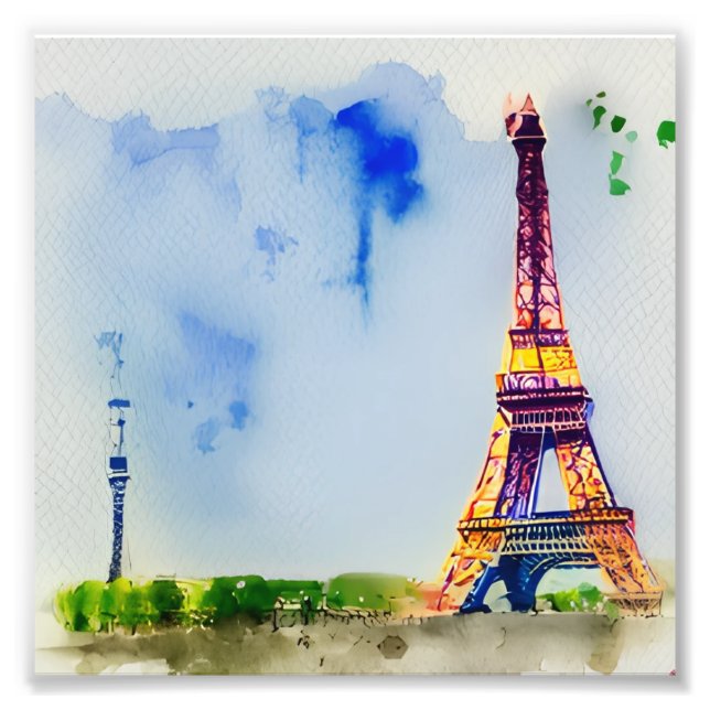 Paris Eiffel Tower Photo Print (Front)
