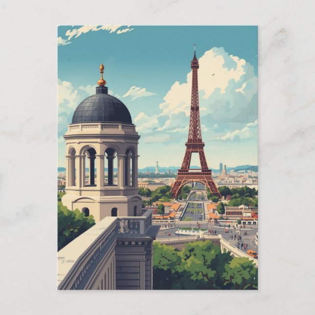 Paris Eiffel Tower Postcard (Front)