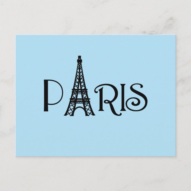 Paris Eiffel Tower Postcard (Front)