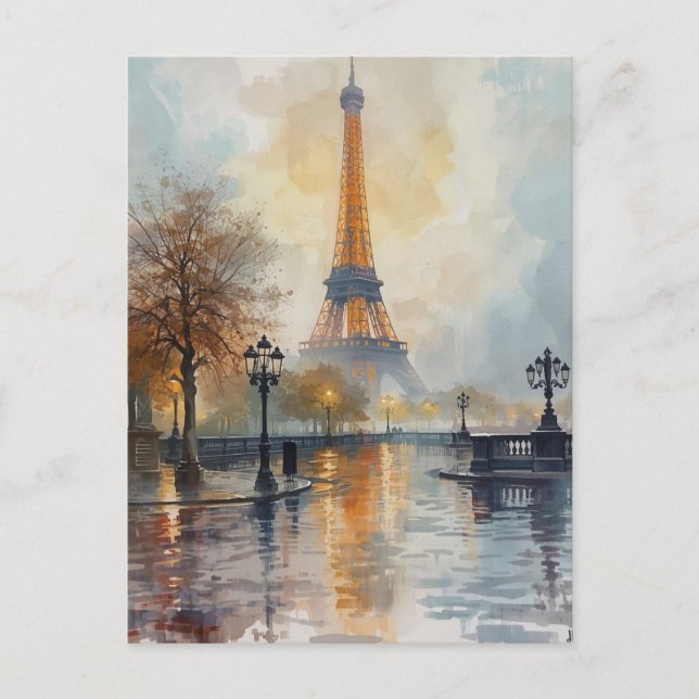 Paris Eiffel Tower Postcard (Front)