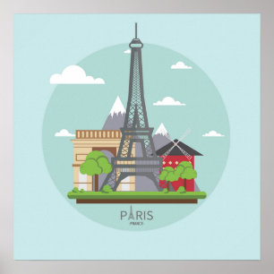 Paris Eiffel Tower Poster