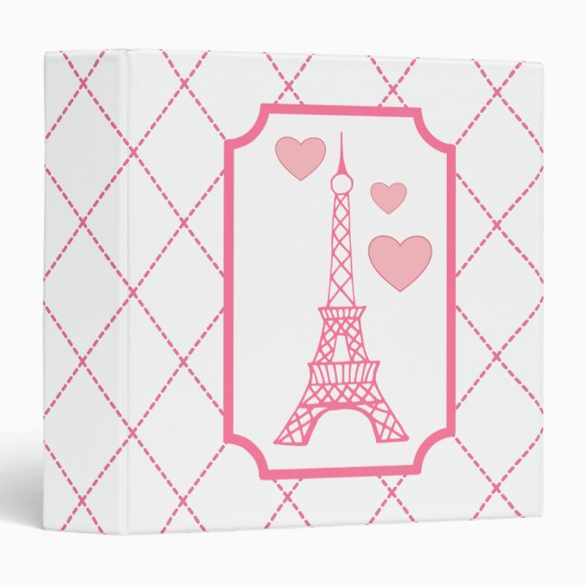 Paris Eiffel Tower Scrapbook Binder (Front/Spine)