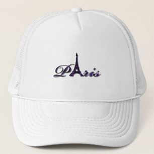 Paris Eiffel Tower Sequin Glitter Sparkle Trucker Hat