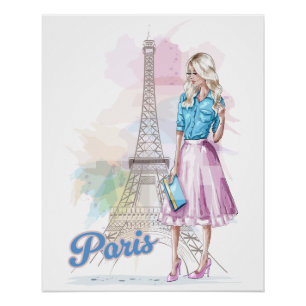 Paris Eiffel Tower sightseeing Poster