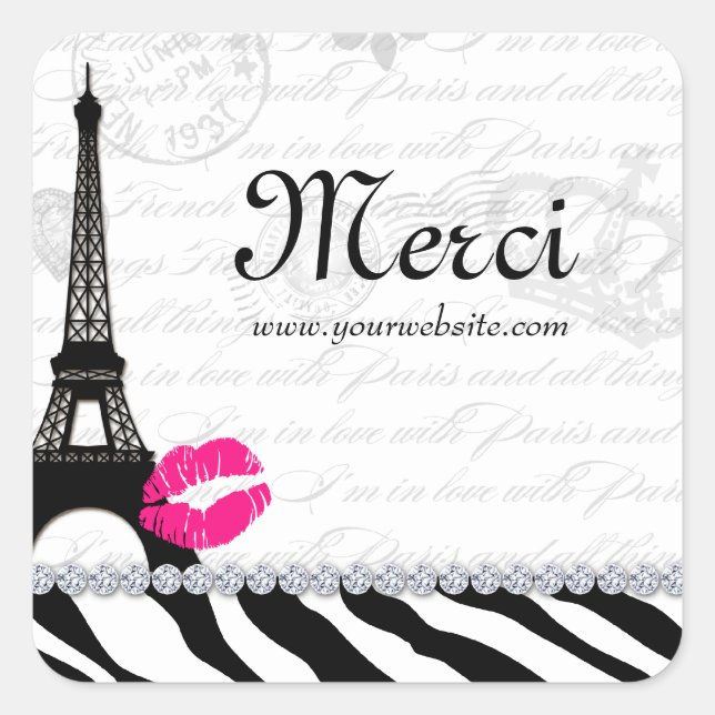 Paris Eiffel Tower Sticker (Front)