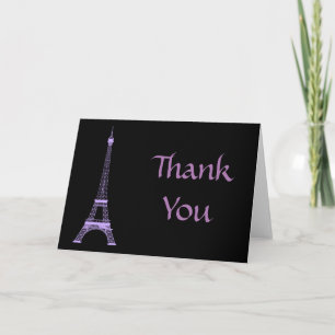 Paris Eiffel Tower Thank You Card