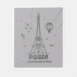 Paris Eiffel Tower Throw Blanket