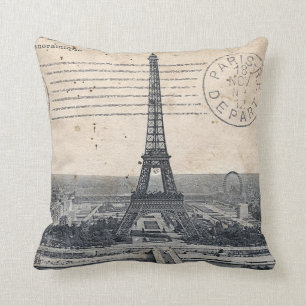 Paris Eiffel Tower Throw Pillow