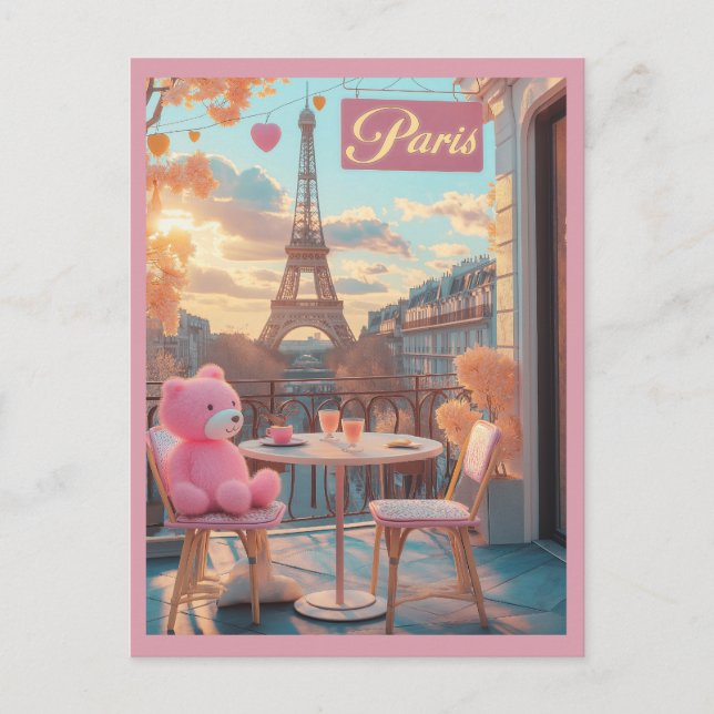 Paris - Eiffel Tower Travel  Postcard (Front)