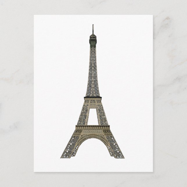 Paris: Eiffel Tower: Vector Drawing: Postcard (Front)