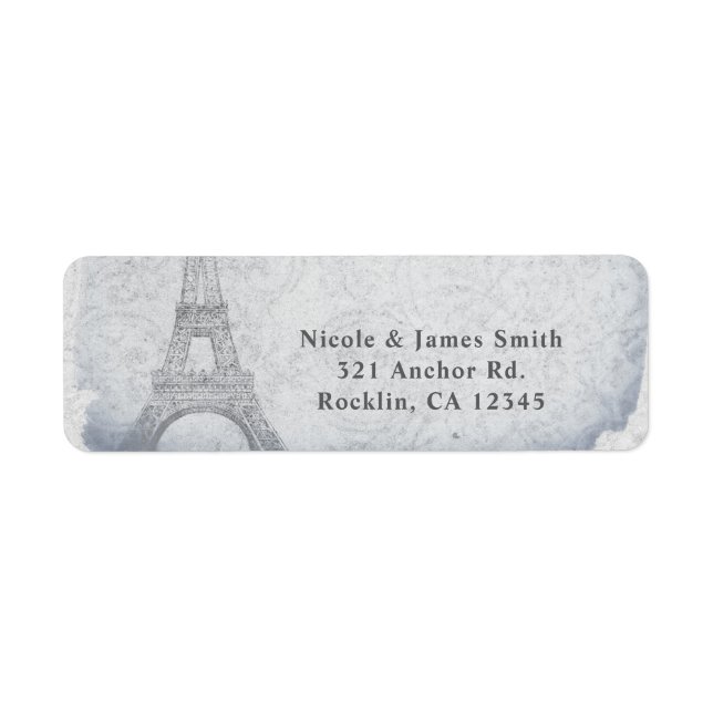 Paris Eiffel Tower Vintage Wedding Chic Invitation (Front)