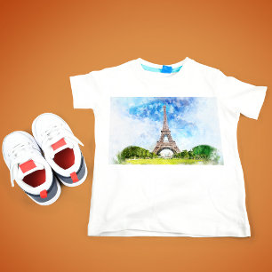 Paris Eiffel Tower Watercolor #01  T-Shirt