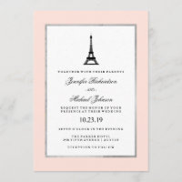 Paris Elegance Blush Pink Silver and Black Wedding