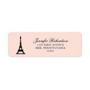 Paris Elegance Blush Pink with Eiffel Tower