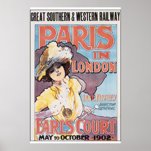 Paris en affiche de Vintage voyage de Londres