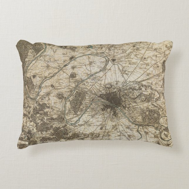 Paris environs decorative pillow (Front)