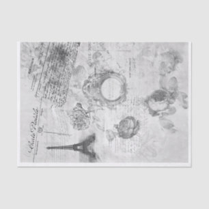 Paris ephemera decoupage paper