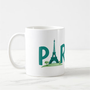 Paris et sa belle tour Eiffel Café Mug