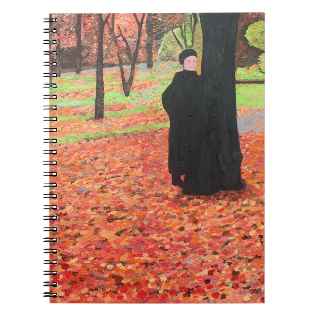 Paris Falling Leaves Notebook (Front)