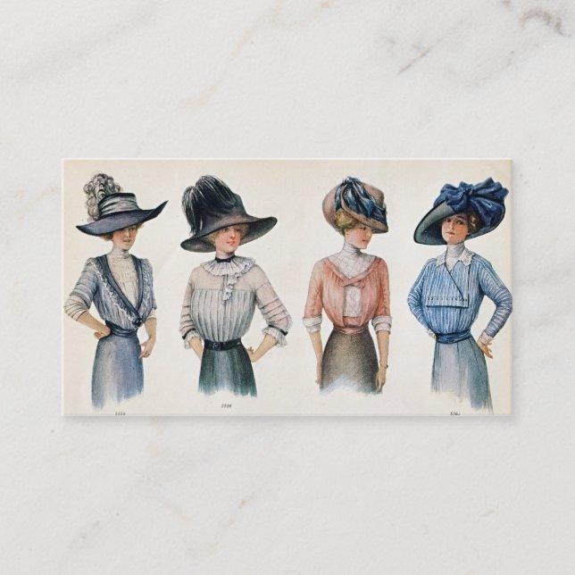 Paris Fashion 1910 Business Card (Front)