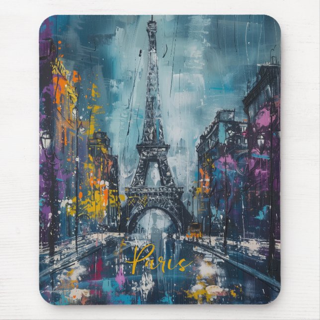 Paris Fashion Night Mouse Pad (Front)