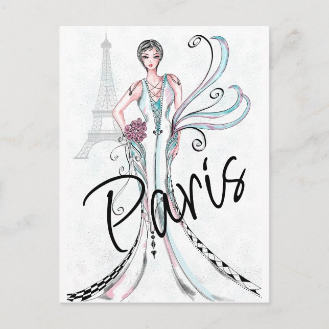 Paris Fashion Postcard (Front)