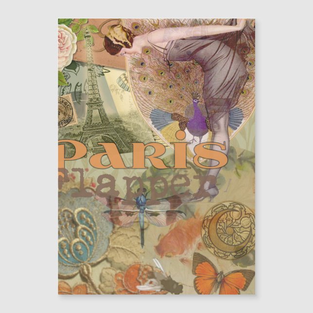 Paris Flapper Art Deco Peacock Vintage (Front)