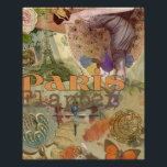 Paris Flapper Art Deco Peacock Vintage Poster<br><div class="desc">Vintage Peacock Flapper - This paris flapper collage includes lots of fun vintage images, beautifully arranged for home decor that requires a colourful vintage gift. The image includes a flapper woman looking down at a butterfly, a peacock, and a dragonfly. In the background is the Eiffel tower and other paris...</div>