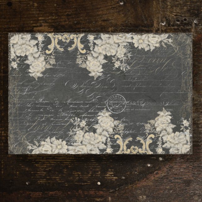 Paris Floral Vintage Ephemera Script Decoupage Tissue Paper (Creator Uploaded)