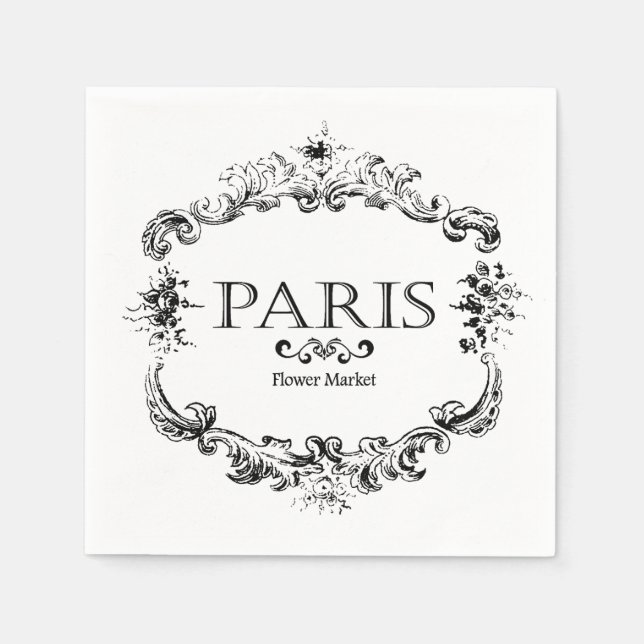 Paris flower market   napkin (Front)