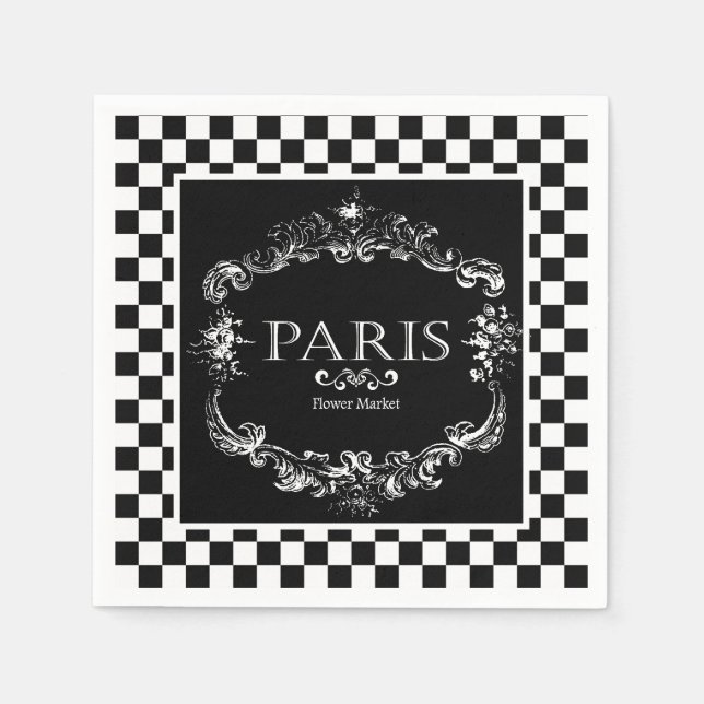 Paris flower market   napkins (Front)