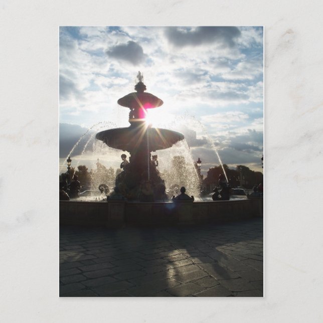 Paris Fountain Postcard (Front)