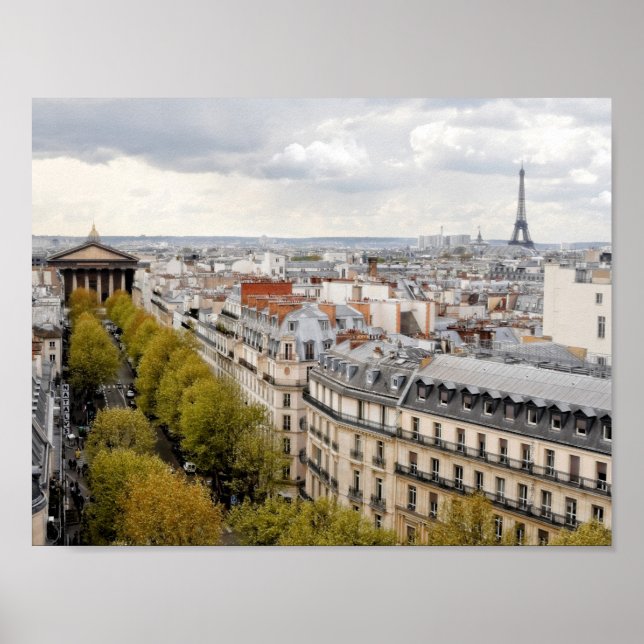 Paris, France 11" x 8.5", Poster Paper (Matte) (Front)