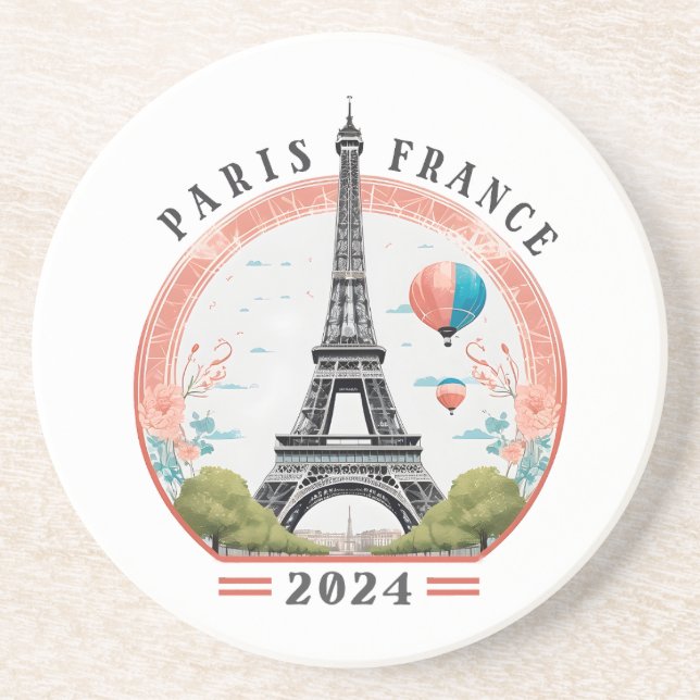 Paris France 2024 coasters, Eiffel Tower Coaster (Front)