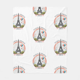 Paris France 2024 Couvertures en polaire, Tour Eif