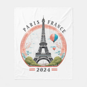 Paris France 2024 Couvertures en polaire, Tour Eif