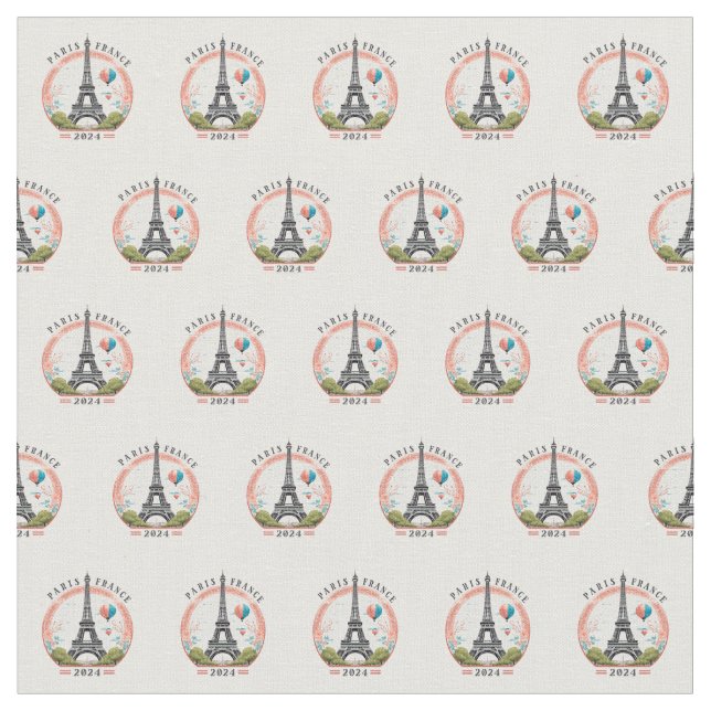 Paris France 2024 Fleece Blankets, Eiffel Tower Fabric (Close Up)
