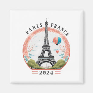 Paris France 2024 Fleece Blankets, Eiffel Tower Magnet