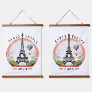 Paris France 2024 Hanging Tapestrys, Eiffel Tower Hanging Tapestry
